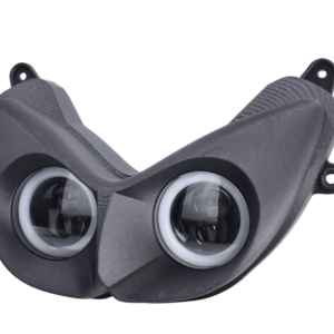 Prednja LED luč EVOK Iron Double Angel Eye – Yamaha Aerox / MBK Nitro 1997–2006