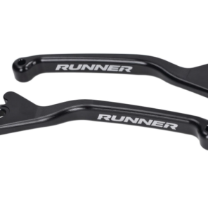 Set zavornih ročic Fast Arrow PRO CNC – Gilera Runner 50 / 125 / 180 – dvojni disk – črna