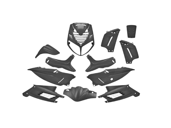 Komplet plastik TNT črna metalik – Peugeot Speedfight 2